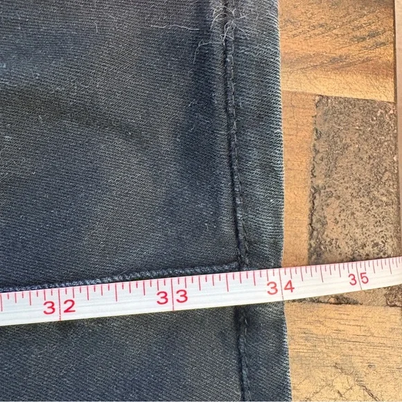 FRAME Denim Le High Flare Black Wash Jeans Womens 30 Lightly Distressed Grunge - Picture 10 of 13